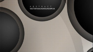 Metin ve arka plan tasarımları için siyah uzay çemberinde nötr kombinasyon renk degradesi ile çakışan vektör arka planlar