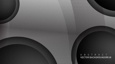 Metin ve arka plan tasarımları için siyah uzay çemberinde nötr kombinasyon renk degradesi ile çakışan vektör arka planlar