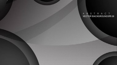 Metin ve arka plan tasarımları için siyah uzay çemberinde nötr kombinasyon renk degradesi ile çakışan vektör arka planlar
