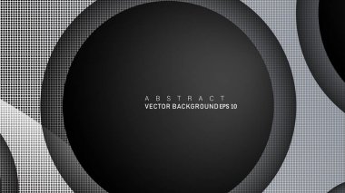Metin ve arka plan tasarımları için siyah uzay çemberinde nötr kombinasyon renk degradesi ile çakışan vektör arka planlar