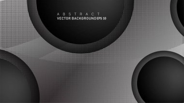 Metin ve arka plan tasarımları için siyah uzay çemberinde nötr kombinasyon renk degradesi ile çakışan vektör arka planlar