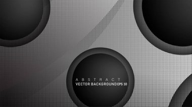 Metin ve arka plan tasarımları için siyah uzay çemberinde nötr kombinasyon renk degradesi ile çakışan vektör arka planlar
