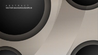 Metin ve arka plan tasarımları için siyah uzay çemberinde nötr kombinasyon renk degradesi ile çakışan vektör arka planlar