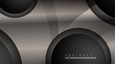 Metin ve arka plan tasarımları için siyah uzay çemberinde nötr kombinasyon renk degradesi ile çakışan vektör arka planlar