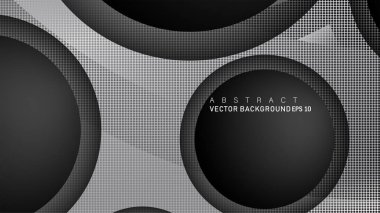 Metin ve arka plan tasarımları için siyah uzay çemberinde nötr kombinasyon renk degradesi ile çakışan vektör arka planlar