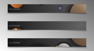 Banner koleksiyonu, renkli daireler ile vektör arka planlar. uzay afiş vektör herhangi bir tasarım için uygun