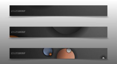 Banner koleksiyonu, renkli daireler ile vektör arka planlar. uzay afiş vektör herhangi bir tasarım için uygun