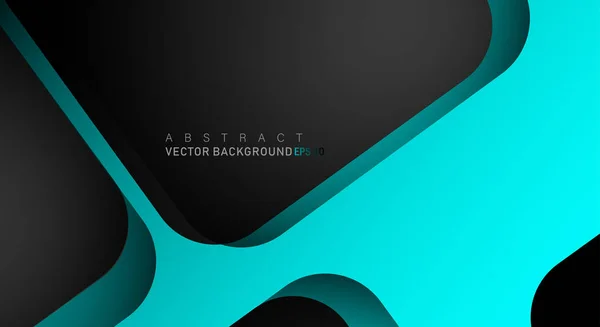 Latar belakang vektor geometris biru lapis tumpang tindih pada ruang hitam untuk desain teks dan latar belakang - Stok Vektor