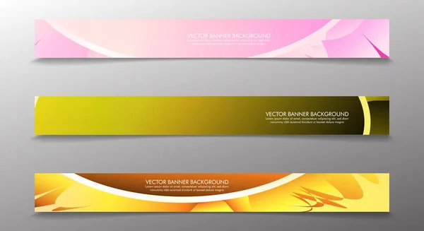 Establecer fondo de banner con composición multicolor. ilustración de diseño vectorial — Vector de stock