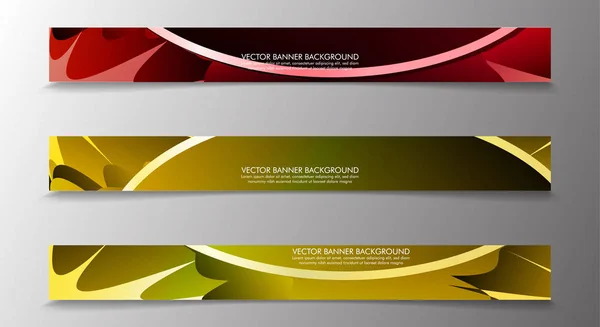 Establecer fondo de banner con composición multicolor. ilustración de diseño vectorial — Vector de stock