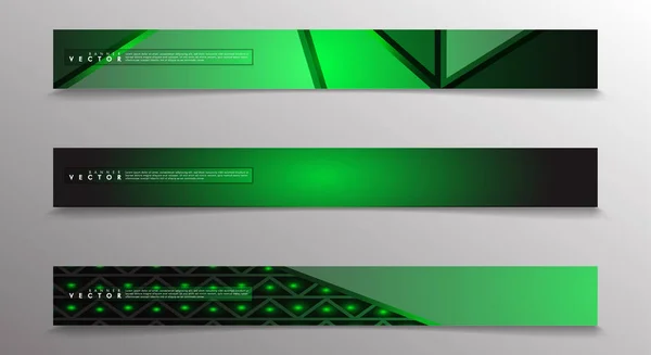 Vector banners met licht groene achtergronden geschikt voor reclame enzovoort. technologie ontwerp. EPS 10 — Stockvector