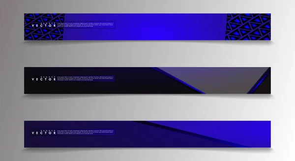Векторные баннеры со светло-голубым фоном, подходящие для рекламы и так далее. проектирование технологии. eps 10 — стоковый вектор