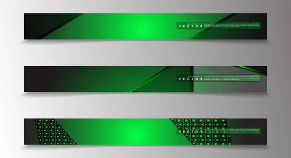 Vector banners met licht groene achtergronden geschikt voor reclame enzovoort. technologie ontwerp. EPS 10 — Stockvector