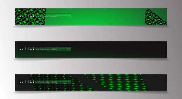 Векторные баннеры со светло-зеленым фоном, подходящие для рекламы и так далее. проектирование технологии. eps 10 — стоковый вектор