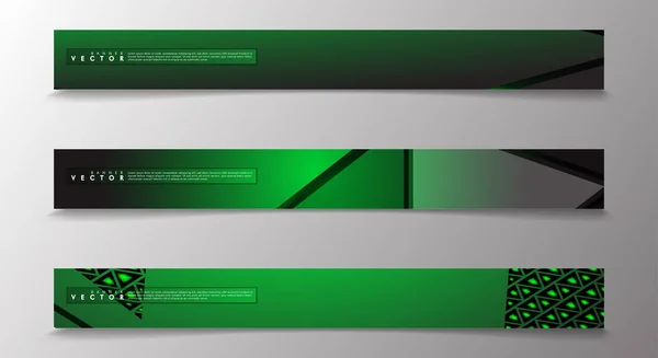 Banner vettoriali con sfondi verde chiaro adatti per la pubblicità e così via. design tecnologico. punti 10 — Vettoriale Stock