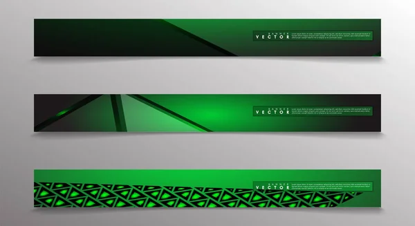 Vector banners met licht groene achtergronden geschikt voor reclame enzovoort. technologie ontwerp. EPS 10 — Stockvector