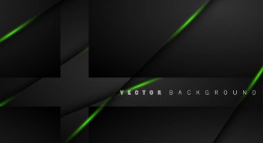 Yeşil ışık çizgi gölge koyu gri lüks arka plan