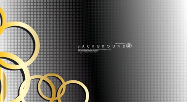 Lüks parlak altın daireler desen ile soyut vektör arka plan. Herhangi bir arka plan için vektör çizimi