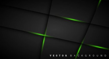 Yeşil ışık çizgi gölge koyu gri lüks arka plan