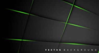 Yeşil ışık çizgi gölge koyu gri lüks arka plan