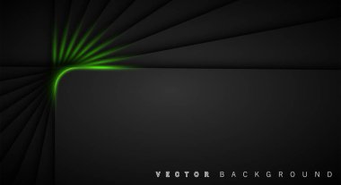 Yeşil ışık çizgi gölge koyu gri lüks arka plan