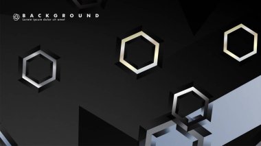 gradyan altıgen şekilli soyut vektör arka planı. arka plan her şey için uygundur. eps 10