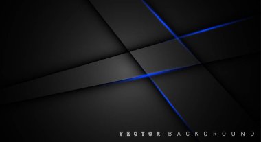 Mavi ışık çizgi gölge koyu gri lüks arka plan