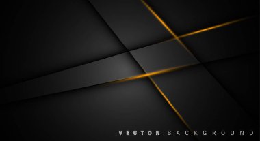 Altın ışık çizgi gölge koyu gri lüks arka plan