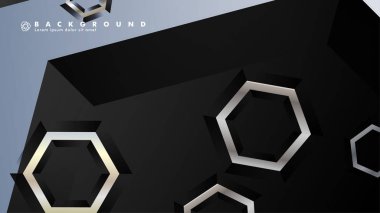 gradyan altıgen şekilli soyut vektör arka planı. arka plan her şey için uygundur. eps 10