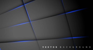 Mavi ışık çizgi gölge koyu gri lüks arka plan