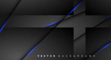 Mavi ışık çizgi gölge koyu gri lüks arka plan