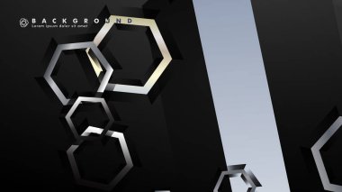 gradyan altıgen şekilli soyut vektör arka planı. arka plan her şey için uygundur. eps 10