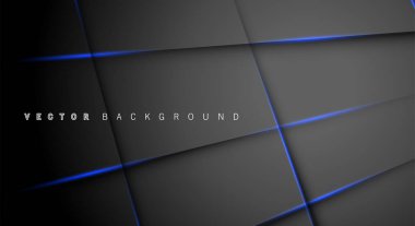 Mavi ışık çizgi gölge koyu gri lüks arka plan