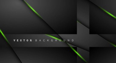 Yeşil ışık çizgi gölge koyu gri lüks arka plan