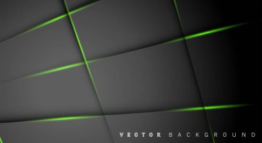Yeşil ışık çizgi gölge koyu gri lüks arka plan