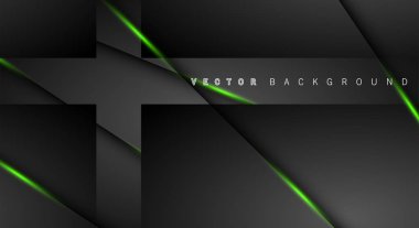 Yeşil ışık çizgi gölge koyu gri lüks arka plan