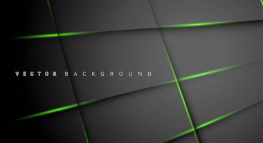 Yeşil ışık çizgi gölge koyu gri lüks arka plan