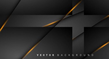 Altın ışık çizgi gölge koyu gri lüks arka plan