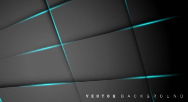 Mavi ışık çizgi gölge koyu gri lüks arka plan