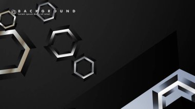 gradyan altıgen şekilli soyut vektör arka planı. arka plan her şey için uygundur. eps 10