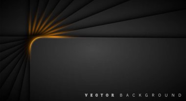 Altın ışık çizgi gölge koyu gri lüks arka plan