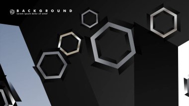 gradyan altıgen şekilli soyut vektör arka planı. arka plan her şey için uygundur. eps 10