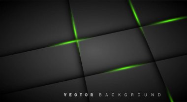 Yeşil ışık çizgi gölge koyu gri lüks arka plan