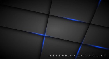 Mavi ışık çizgi gölge koyu gri lüks arka plan