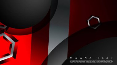 Altıgen çakışan desenli soyut vektör arka planı. Herhangi bir arka plan için vektör çizimi. renk kırmızı. arka plan tasarımınız için uygun