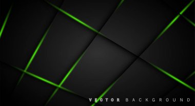 Yeşil ışık çizgi gölge koyu gri lüks arka plan