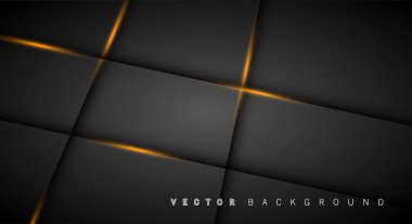 Altın ışık çizgi gölge koyu gri lüks arka plan