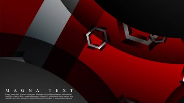 Altıgen çakışan desenli soyut vektör arka planı. Herhangi bir arka plan için vektör çizimi. renk kırmızı. arka plan tasarımınız için uygun