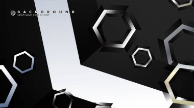 gradyan altıgen şekilli soyut vektör arka planı. arka plan her şey için uygundur. eps 10