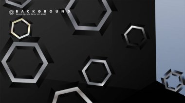 gradyan altıgen şekilli soyut vektör arka planı. arka plan her şey için uygundur. eps 10